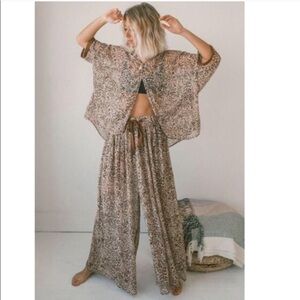 Free People Intimately Sheer Animal Print Top